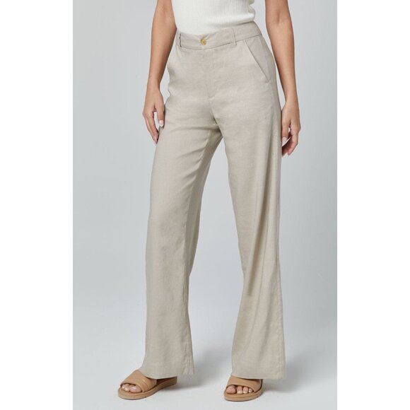 ALP N ROCK NWT Britt Wide Leg Linen Pants Silver Grey Womens XL - Picture 1 of 11